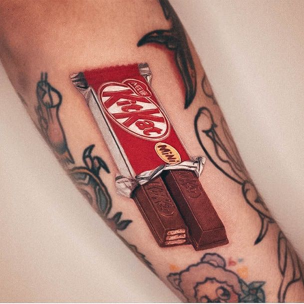 Delightful Tattoo For Women Chocolate Designs