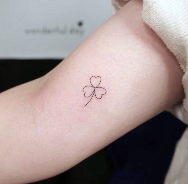 Delightful Tattoo For Women Clover Designs