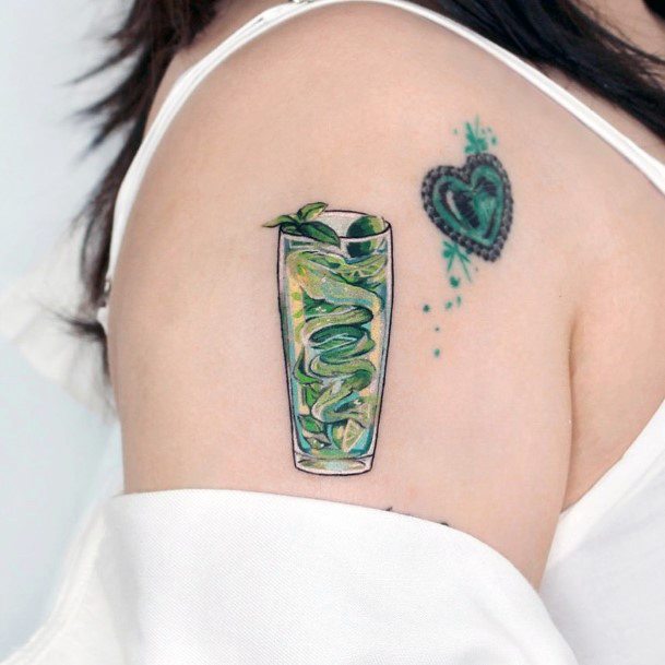 Delightful Tattoo For Women Cocktail Designs