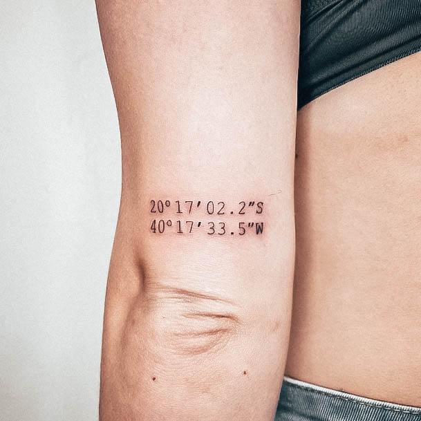 Delightful Tattoo For Women Coordinates Designs