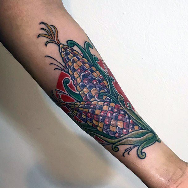 Delightful Tattoo For Women Corn Designs