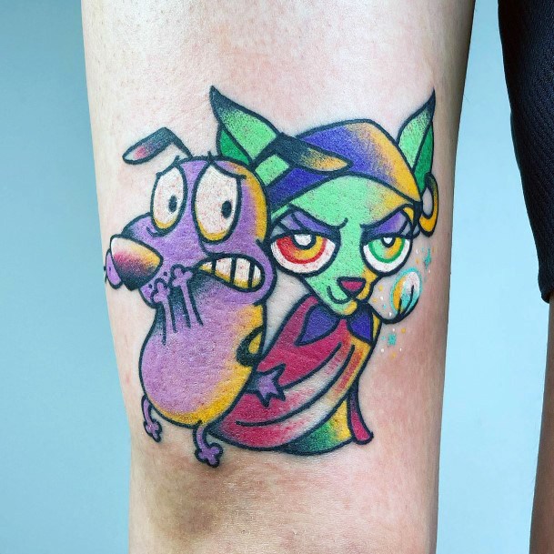 Delightful Tattoo For Women Courage The Cowardly Dog Designs