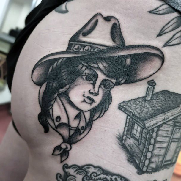 Delightful Tattoo For Women Cowgirl Designs