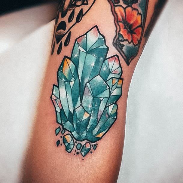 Delightful Tattoo For Women Crystal Designs