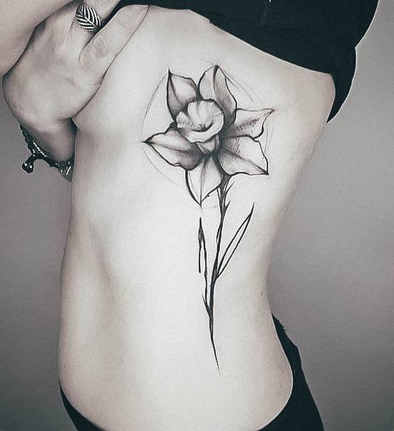 Delightful Tattoo For Women Daffodil Designs