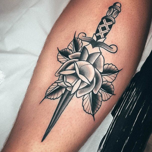 Delightful Tattoo For Women Dagger Designs