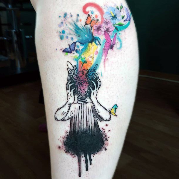 Delightful Tattoo For Women Depression Designs