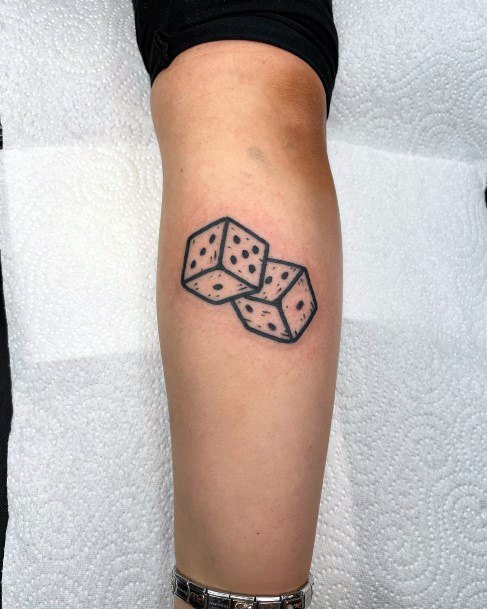 Delightful Tattoo For Women Dice Designs