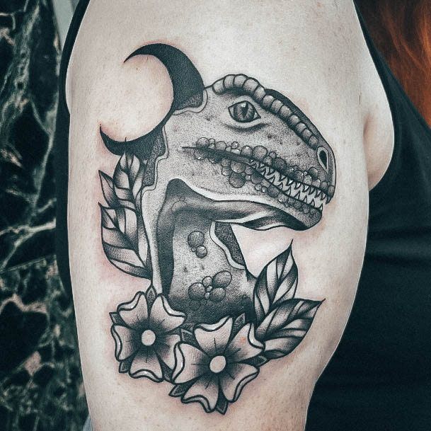 Delightful Tattoo For Women Dinosaur Designs