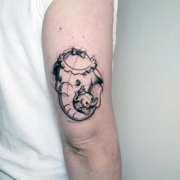 Delightful Tattoo For Women Dumbo Designs