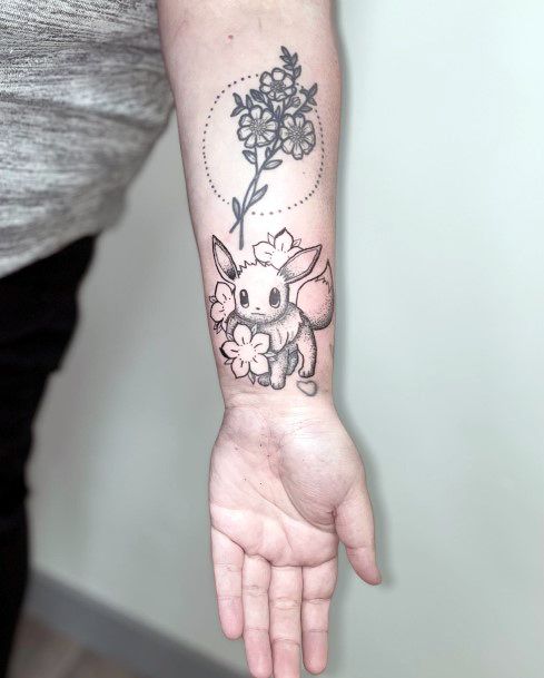 Delightful Tattoo For Women Eevee Designs