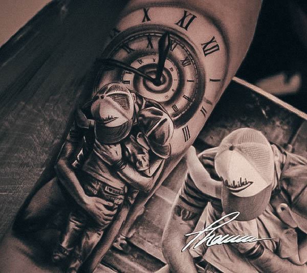 Delightful Tattoo For Women Family Designs Clock Forearm 3d Realistic