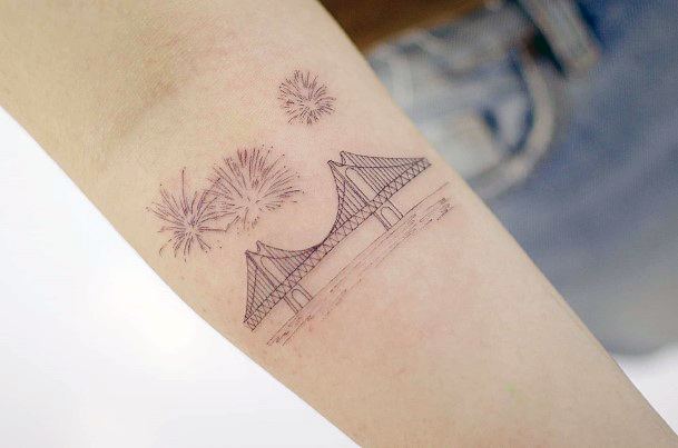 Delightful Tattoo For Women Fireworks Designs