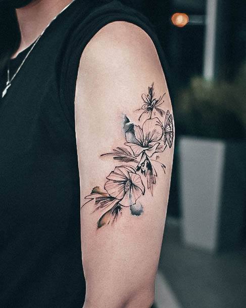 Delightful Tattoo For Women Hibiscus Designs