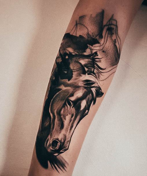 Delightful Tattoo For Women Horse Designs