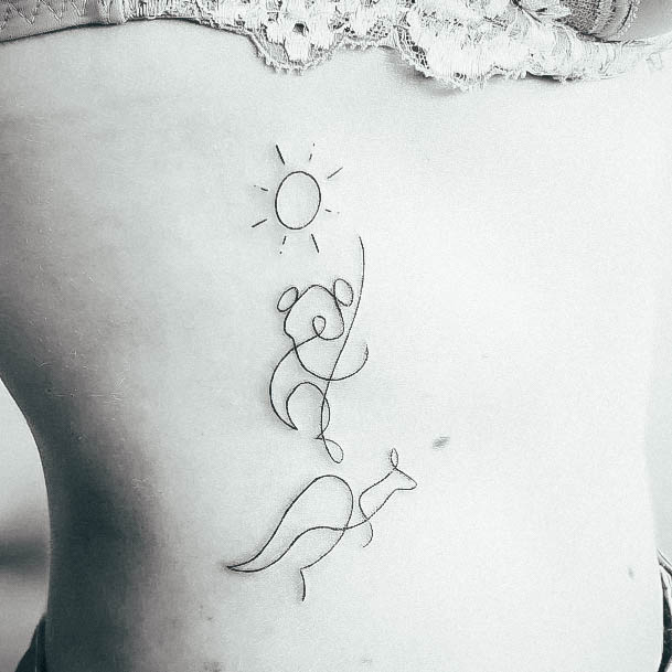 Delightful Tattoo For Women Kangaroo Designs