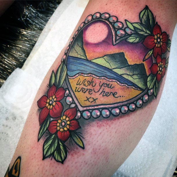 Delightful Tattoo For Women Lake Designs