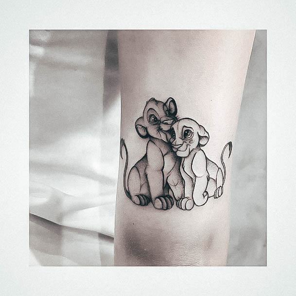 Delightful Tattoo For Women Lion King Designs