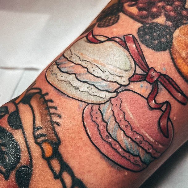 Delightful Tattoo For Women Macaron Designs