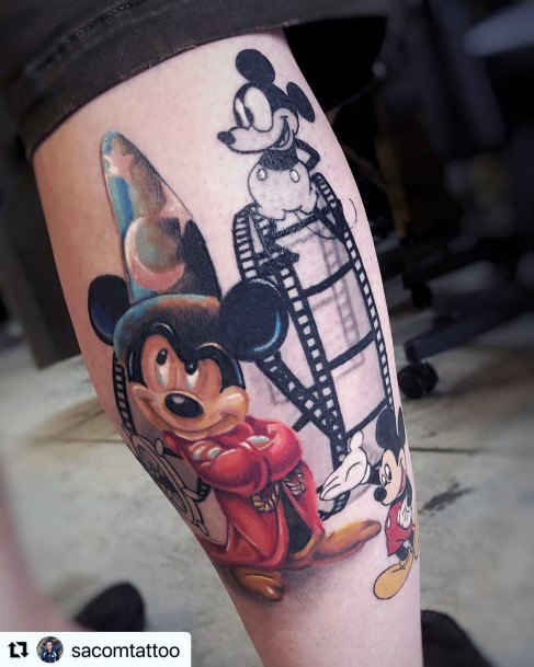 Delightful Tattoo For Women Mickey Mouse Designs