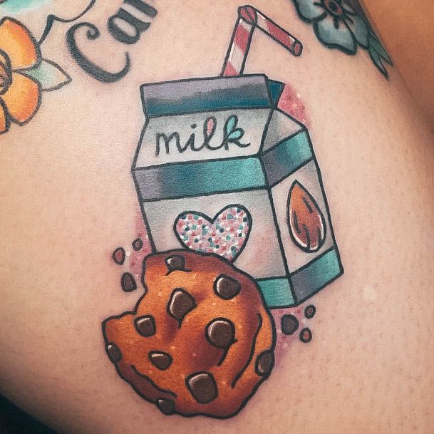 Delightful Tattoo For Women Milk Designs