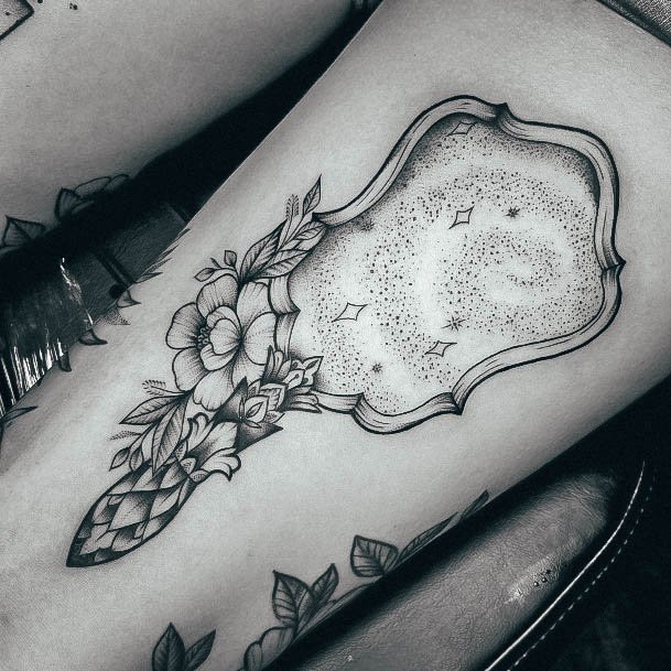 Delightful Tattoo For Women Mirror Designs