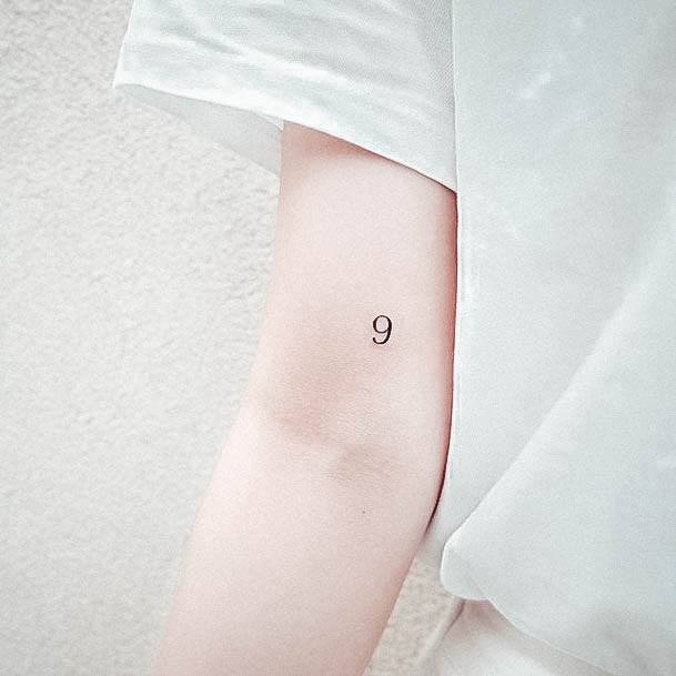 Delightful Tattoo For Women Number Designs