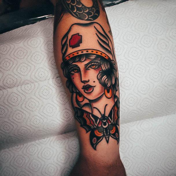 Delightful Tattoo For Women Nurse Designs