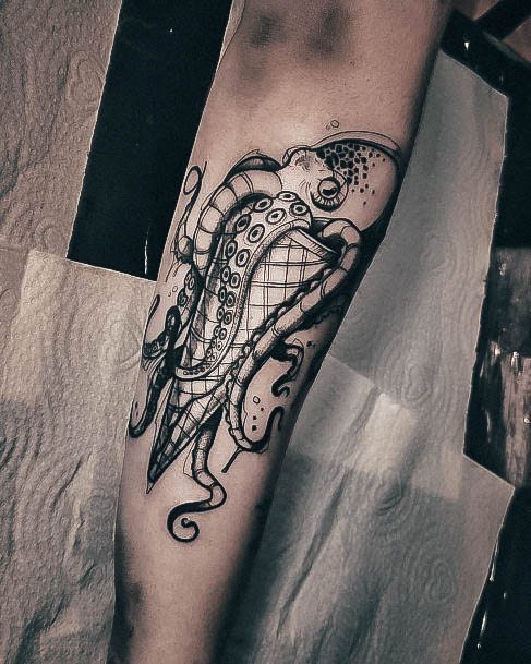 Delightful Tattoo For Women Octopus Designs