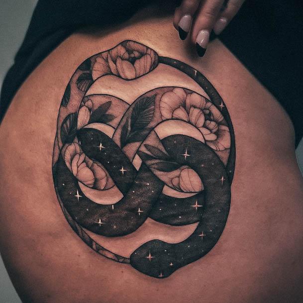 Delightful Tattoo For Women Ouroboros Designs