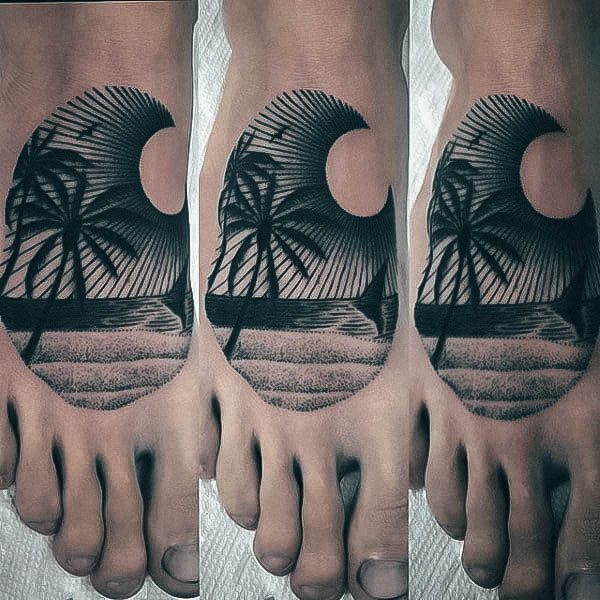 Delightful Tattoo For Women Palm Tree Designs