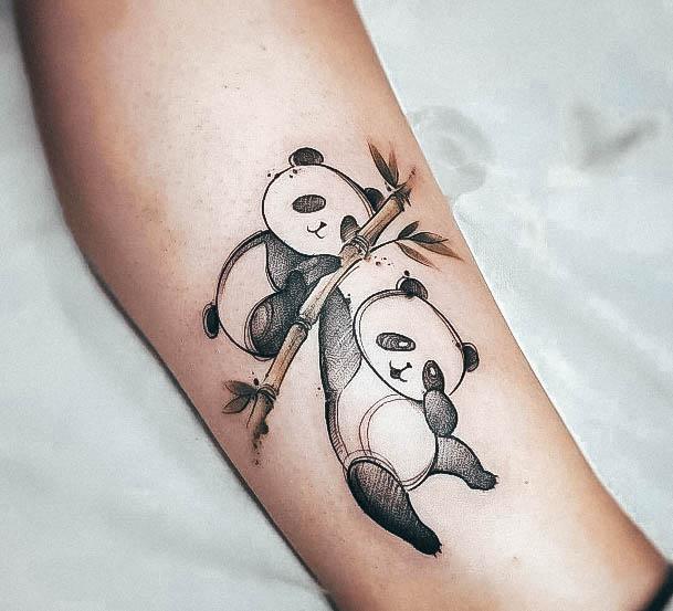 Delightful Tattoo For Women Panda Designs