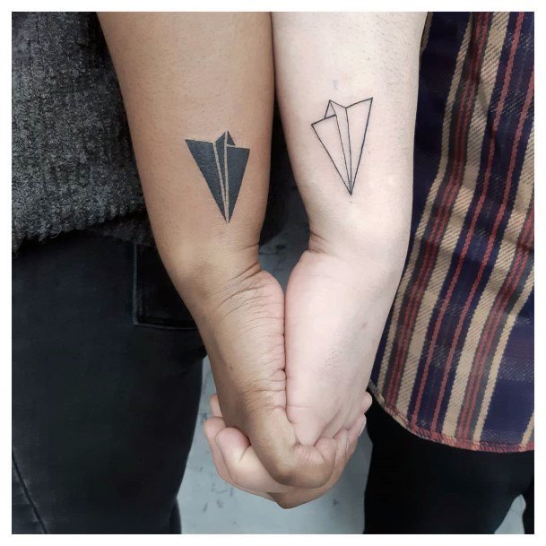 Delightful Tattoo For Women Paper Airplane Designs