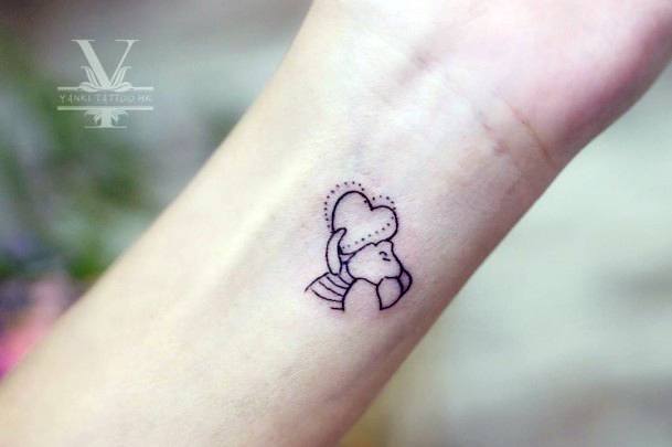 Delightful Tattoo For Women Piglet Designs