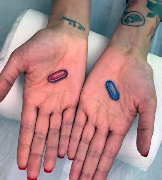 Delightful Tattoo For Women Pill Designs