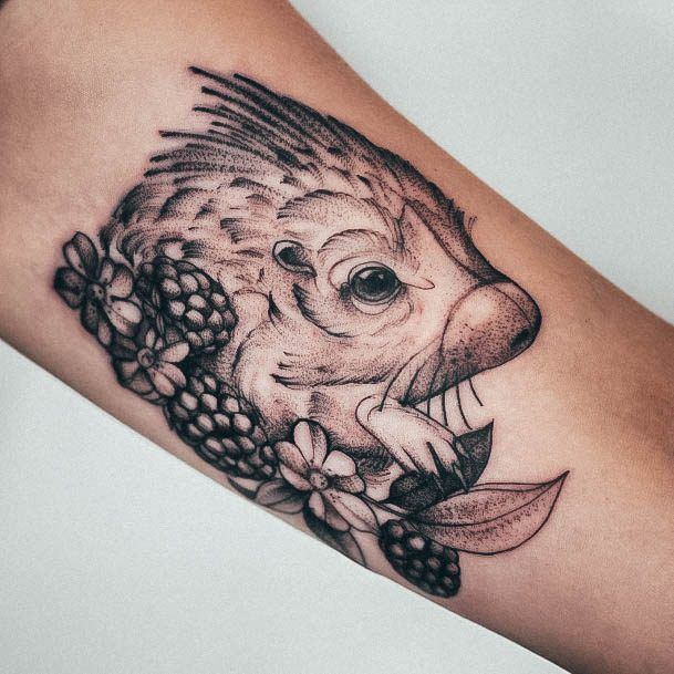 Delightful Tattoo For Women Porcupine Designs