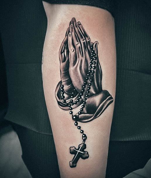 Delightful Tattoo For Women Praying Hands Designs 3d