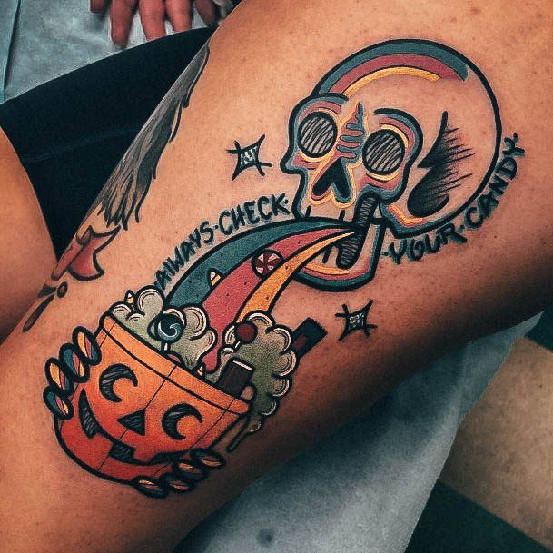 Delightful Tattoo For Women Pumpkin Designs