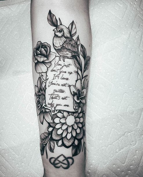 Delightful Tattoo For Women Quote Designs