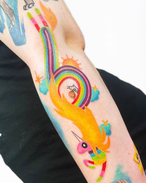Delightful Tattoo For Women Rainbow Designs