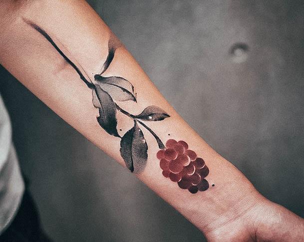 Delightful Tattoo For Women Raspberry Designs