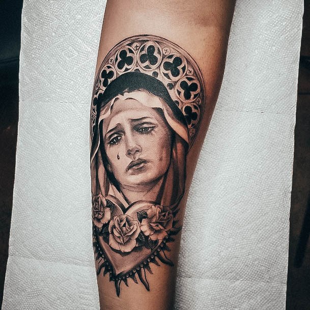 Delightful Tattoo For Women Religious Designs