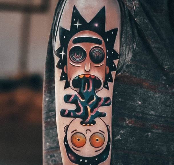 Delightful Tattoo For Women Rick And Morty Designs