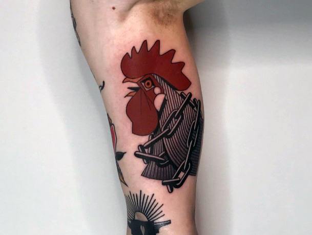 Delightful Tattoo For Women Rooster Designs
