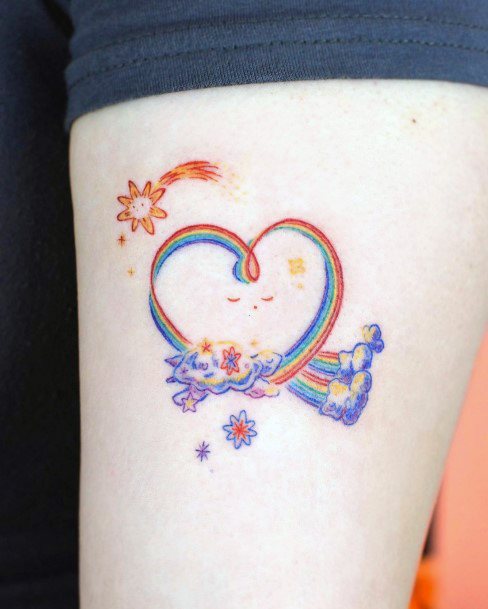 Delightful Tattoo For Women Shooting Star Designs