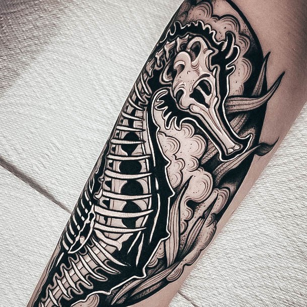 Delightful Tattoo For Women Skeleton Designs