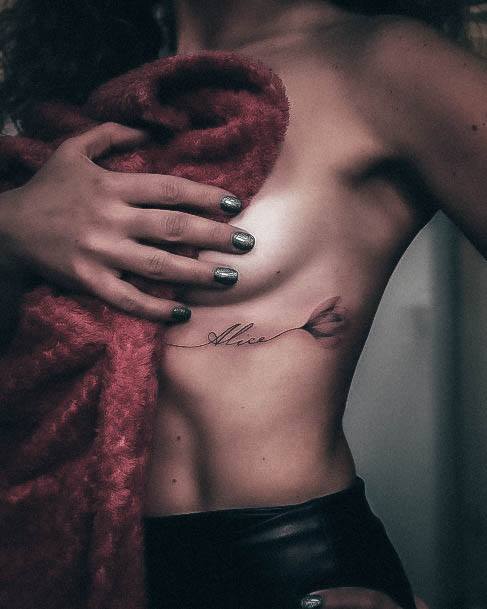 Delightful Tattoo For Women Small Chest Designs