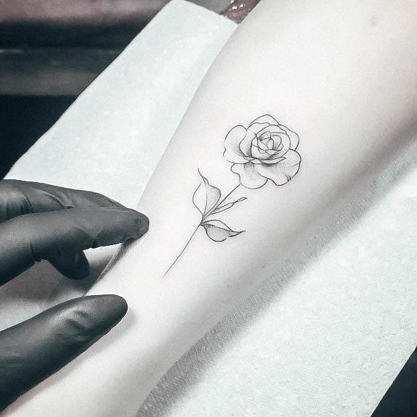 Delightful Tattoo For Women Small Rose Designs