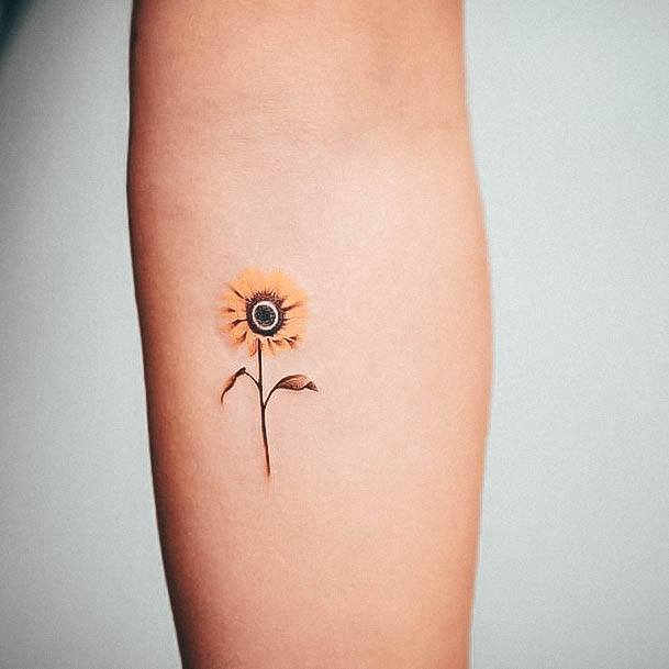 Delightful Tattoo For Women Small Sunflower Designs