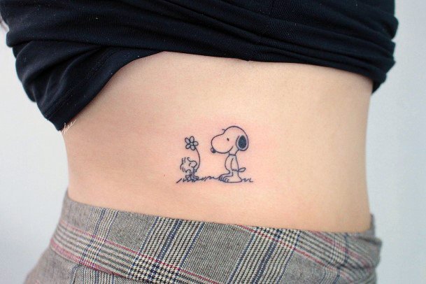 Delightful Tattoo For Women Snoopy Designs